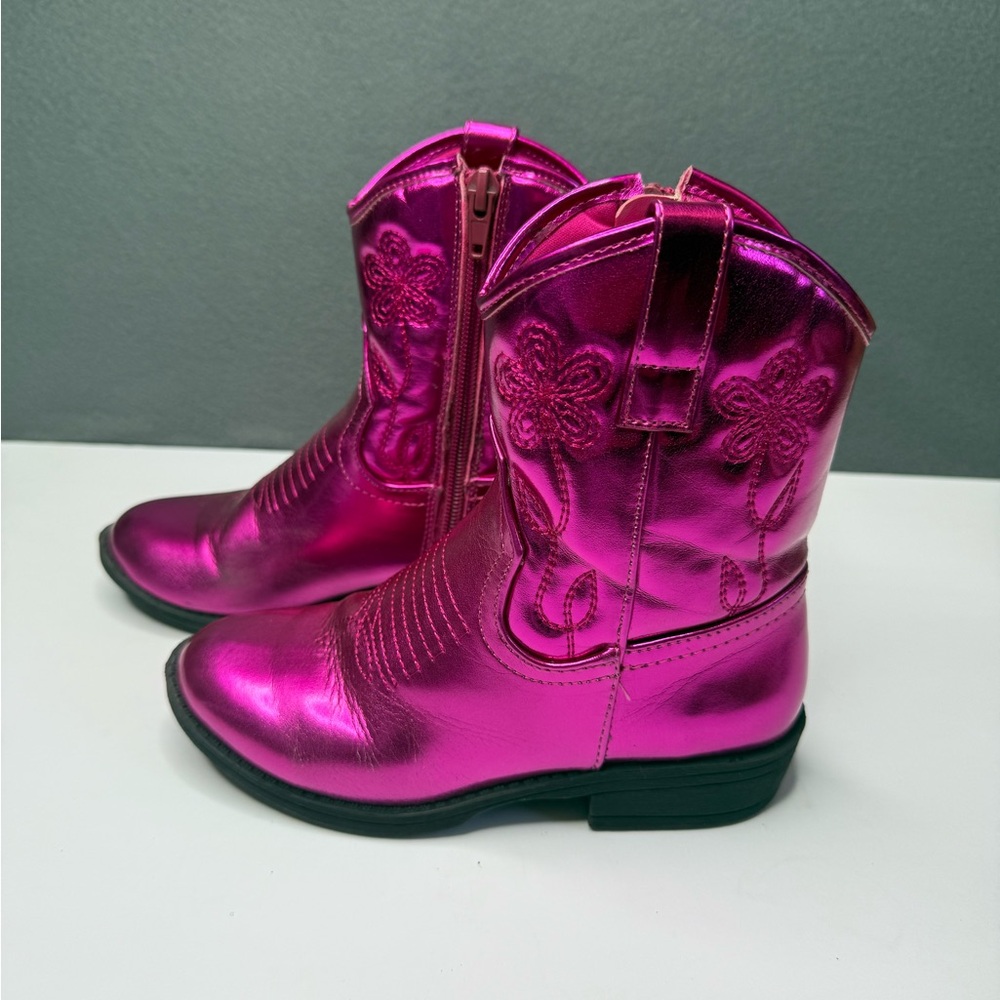 Steve Madden Girls’ Pink Kids Western Cowboy Boots - Cowgirl Size 1